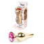 Анальная пробка с розовым кристаллом Boss Series Exclusivity Jewellery Gold Plug, золотая - Фото №7