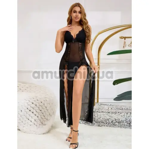 Пеньюар Star Night Maxi Night Dress, чорний