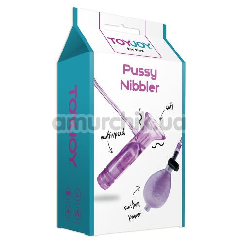 Вакуумная помпа с вибрацией для клитора Pussy Nibbler, фиолетовая