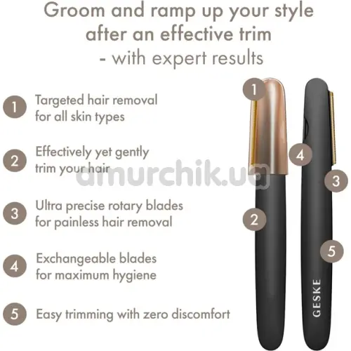 Триммер Geske Precision Trimmer 4 in 1, серый