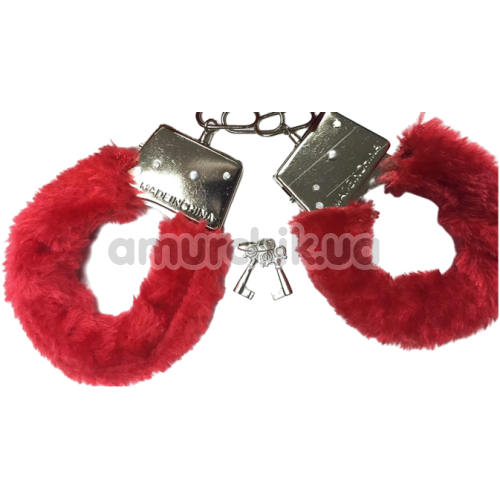 Наручники Souvenirs Fur Love Cuffs, красные