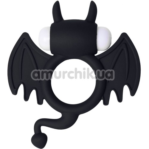 Эрекционное кольцо с вибрацией JOS Cocky Devil, черное - Фото №1