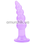 Анальная пробка Hi-Rubber Bumpy Butt Plug, фиолетовая - Фото №1