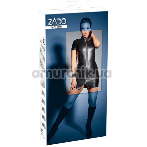 Платье Zado Leather Mini Dress 2000881, чёрное