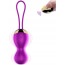 Вагінальні кульки з вібрацією Foxshow Vibrating Silicone Kegel Balls, фіолетові - Фото №8