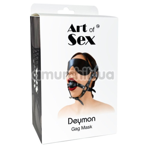 Маска с кляпом Art of Sex Deymon, черная