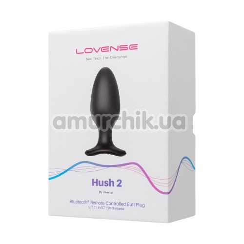 Анальная пробка с вибрацией Lovense Hush 2 L, черная