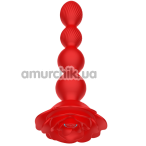 Анальний стимулятор з ротацією Boss Series Flower Butt Plug, червоний - Фото №1