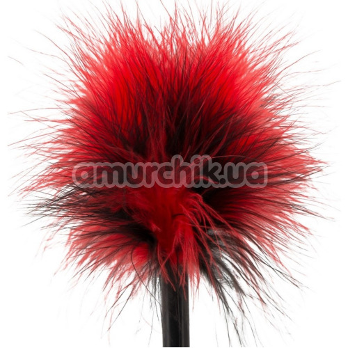 Перышко для ласк Mini Feather, черно-красное