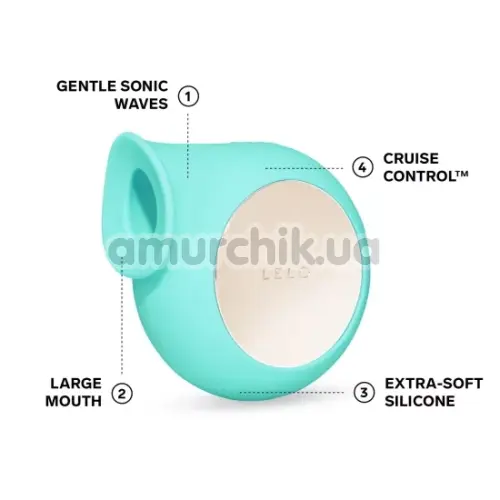 Звуковой симулятор орального секса для женщин Lelo Sila Cruise (Лело Сила Круз), бирюзовый