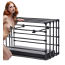 Клітка для покарань Kennel Adjustable Cage With Padded Board, чорна - Фото №4