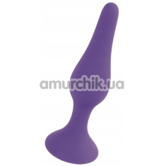 Анальная пробка Boss Series Silicone Purple Plug Large, фиолетовая - Фото №1