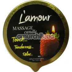 Массажная свеча L'amour Massage Candle Seductive Strawberry - клубника, 70 мл - Фото №1