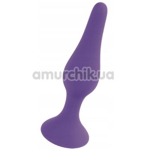 Анальная пробка Boss Series Silicone Purple Plug Large, фиолетовая