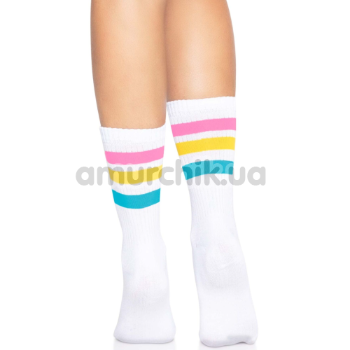 Шкарпетки Leg Avenue Pride Pansexual, білі