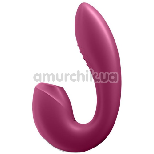 Симулятор орального секса для женщин с вибрацией Satisfyer Sunray, бордовый