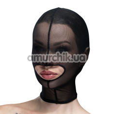 Маска Feral Feelings Hood Mask - открытый рот, черная - Фото №1