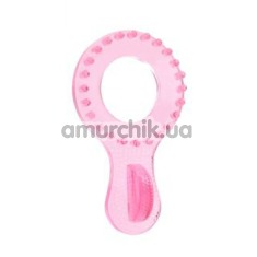 Эрекционное кольцо Synergy Clit Bumper Love Ring, розовое - Фото №1