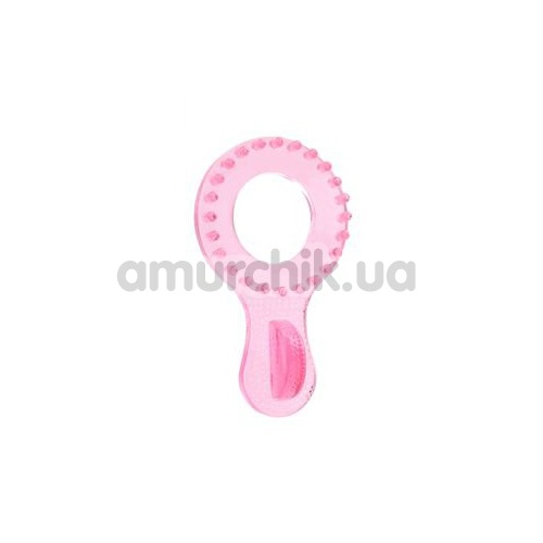 Эрекционное кольцо Synergy Clit Bumper Love Ring, розовое - Фото №1