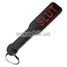 Шльопалка DS Fetish Paddle Slut, чорна - Фото №1