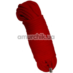 Мотузка для бондажу DS Fetish 20 M Metal, червона - Фото №1