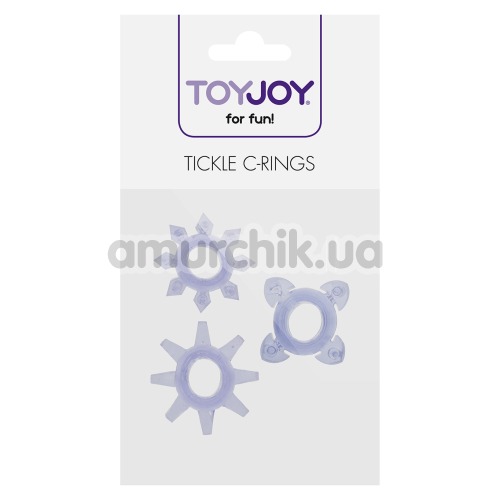 Набор эрекционных колец Tickle C-rings фиолетовый, 3 шт