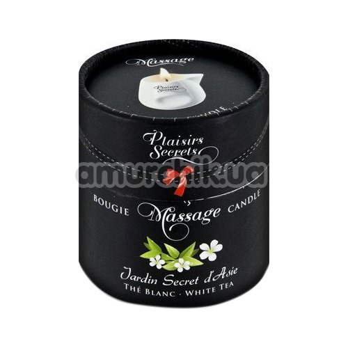 Массажная свеча Plaisirs Secrets Paris Bougie Massage Candle White Tea - белый чай, 80 мл