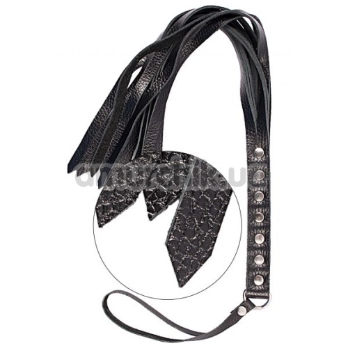 Батіг S&M Fancy Leather Flogger 111, чорний