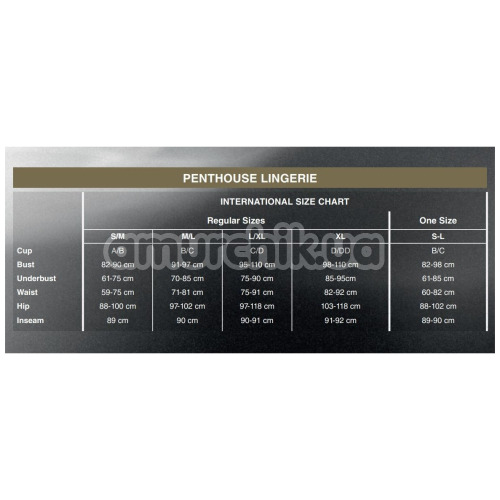 Комплект Penthouse Lingerie Naughty Doll, черный: пеньюар + трусики-стринги