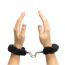 Наручники з чорним хутром DS Fetish Handcuffs, срібні - Фото №3