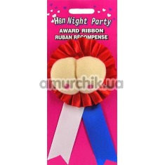 Орден-прикол у вигляді грудей Hen Night Harty Award Ribbon - Фото №1