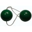 Вагинальные шарики Oriental Duotone Balls зеленые - Фото №1
