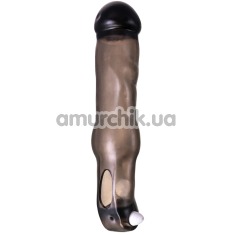 Насадка на пеніс з вібрацією XLover Penis Extender 19.4 см, чорна - Фото №1