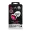Анальная пробка с розовым кристаллом Ouch! Metal Butt Plug Medium, серебряная - Фото №5