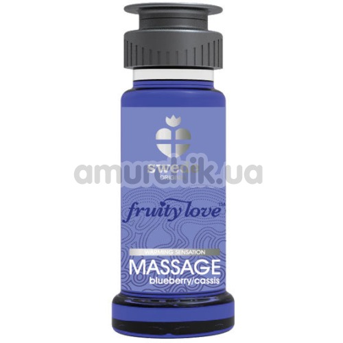 Масажний лосьйон Fruity Love Massage з зігрівальним ефектом - чорниця-касіс, 50 ​​мл