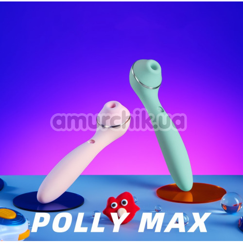 Симулятор орального секса для женщин с вибрацией и подогревом KissToy Polly Max, бирюзовый