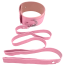 Нашийник з повідцем DS Fetish Wide Collar With Leash, рожевий - Фото №1
