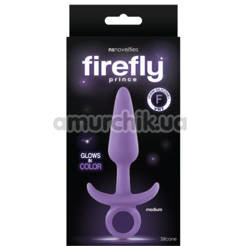 Анальна пробка Firefly Prince Medium, фіолетова