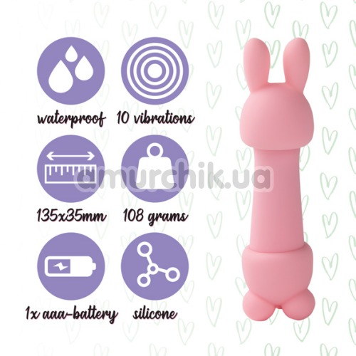 Клиторальный вибратор FeelzToys Mister Bunny, розовый