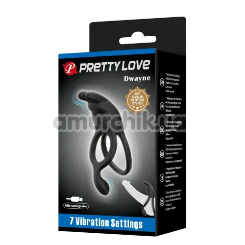 Виброкольцо для члена Pretty Love Seth, черное