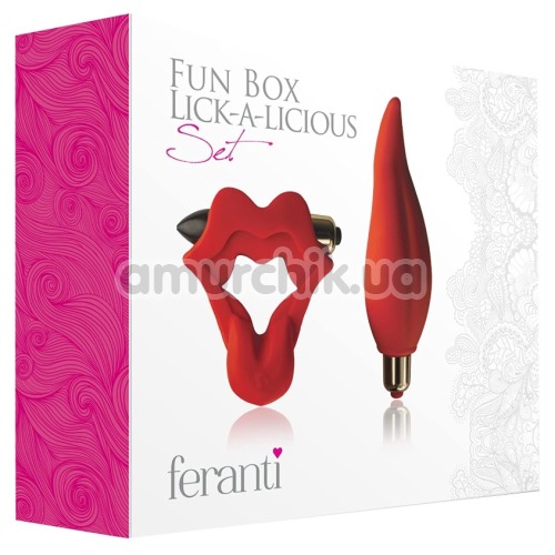Набір Rocks-Off Feranti Fun Box Lick-a-Licious Set, червоний