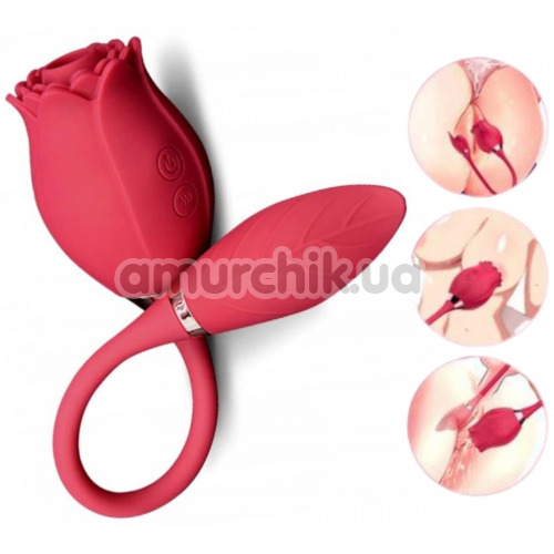 Симулятор орального сексу для жінок з віброяйцем Boss Series Miss Coyness, рожевий
