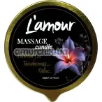 Масажна свічка L'amour Massage Candle Violet Amber - фіалка і амбра, 70 мл - Фото №1