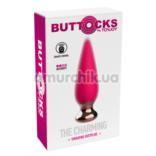 Анальная пробка с вибрацией Buttocks The Charming, розовая