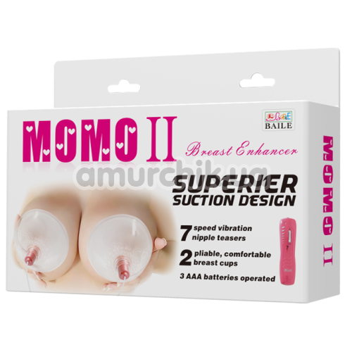 Вібростимулятори для грудей Momo II Breast Enhancer, прозорі