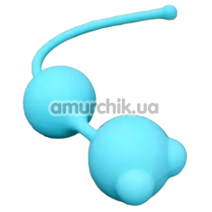 Вагінальні кульки Loveshop Silicone Kegel Balls With Globs, блакитні - Фото №1