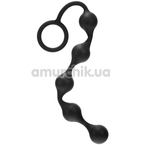 Анальная цепочка Onyx Silicone Anal Beads, черная - Фото №1