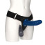 Полый страпон с вибрацией Hi-Basic Basic Vibrating Strap On Harness, синий - Фото №2