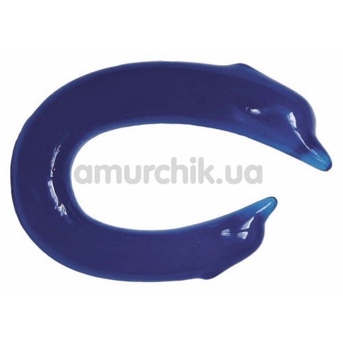 Двокінцевий фалоімітатор Double Ended Dolphin, синій