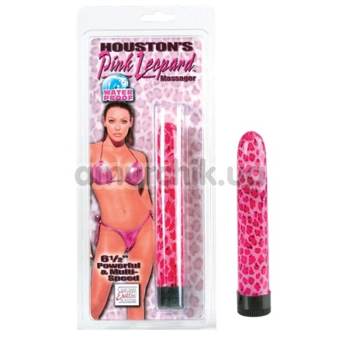 Вибратор Houston Pink Leopard Massager 17 см